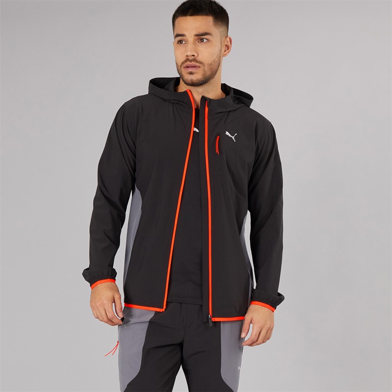 Puma Mens Flex Stretch dryCELL Woven Training Jacket Black/Grey