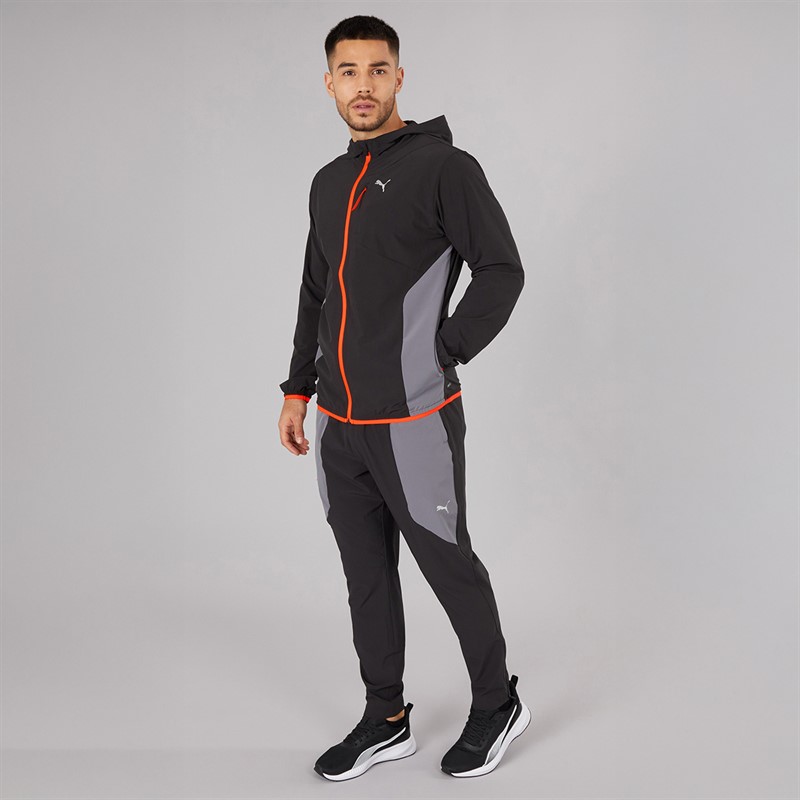 Puma Mens Flex Stretch dryCELL Woven Training Jacket Black/Grey