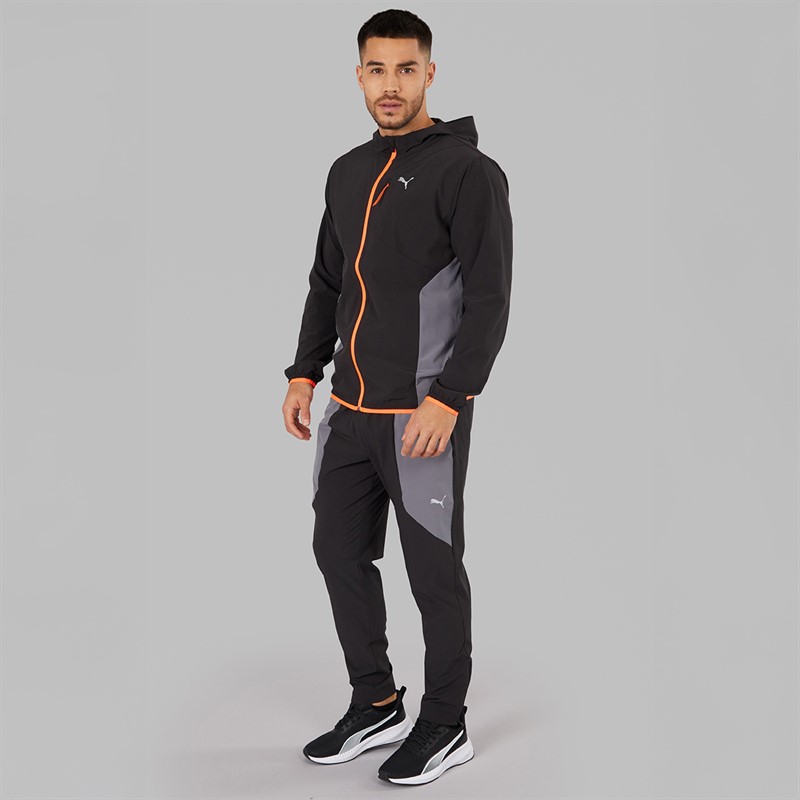 Puma Mens Flex Stretch Drycell Woven Training Pants Black/Grey