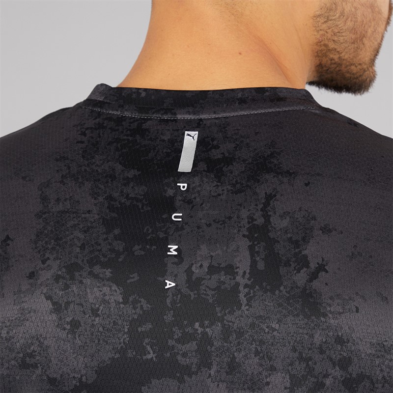 Puma Mens Flex Printed dryCELL Training Top Puma Black