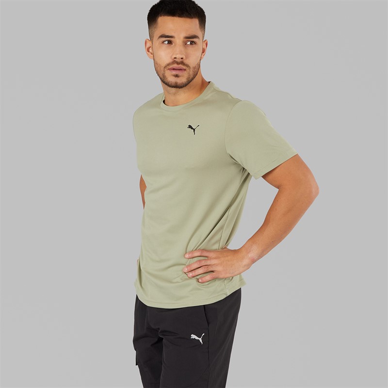 Puma Herren Tad Essentials Poly Textur Trainings Oberteil Lux Army