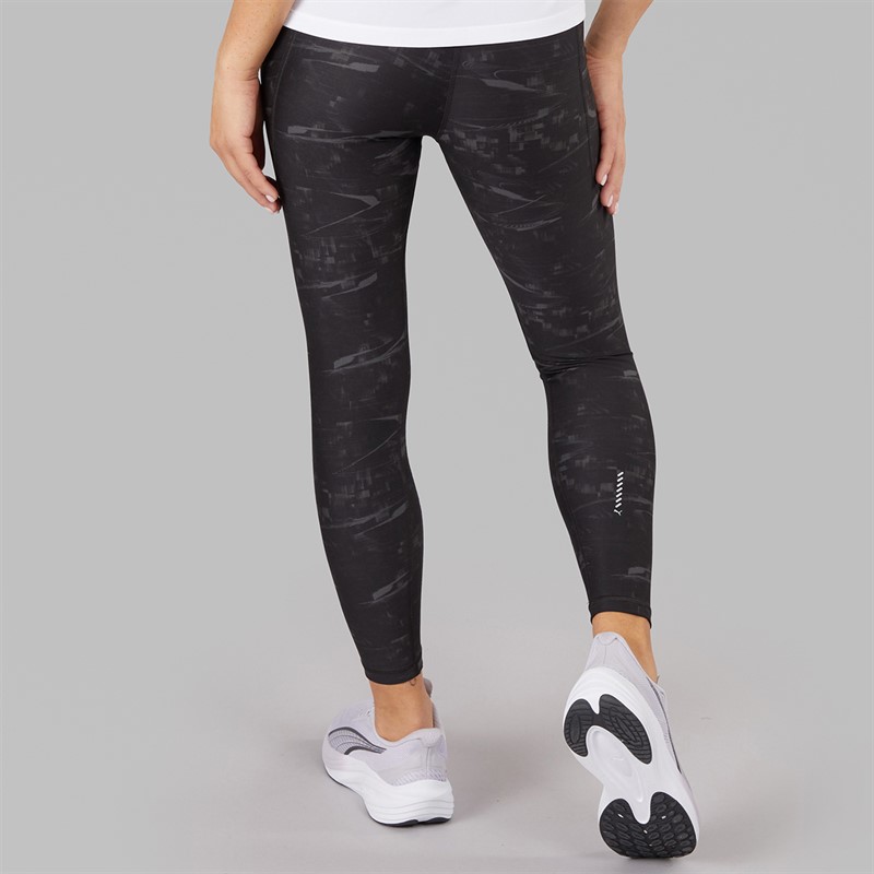 Puma Womens Run Velocity dryCELL Printed Running Tight Leggings Puma Black