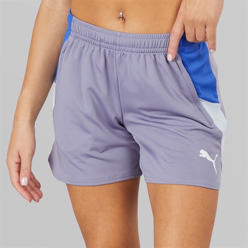 Puma Womens individualBLAZE Shorts Grey/Blue