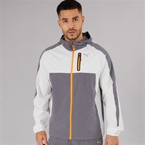 Puma Mens Train All Day Tech Woven Training Jacket Grey/Purple