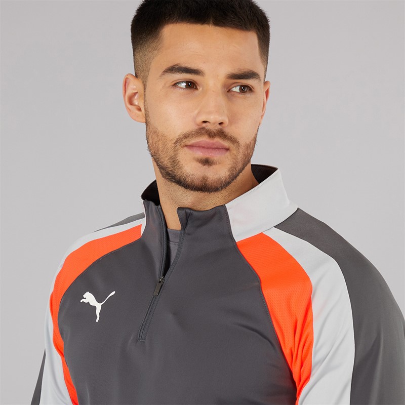 Puma Mens Individualliga 1/4 Zip Top Shadow Grey