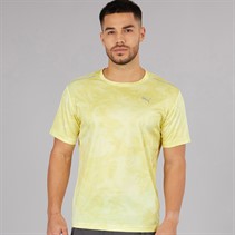 Puma Mens Train All Day Marble Print Training Top Gold Moon