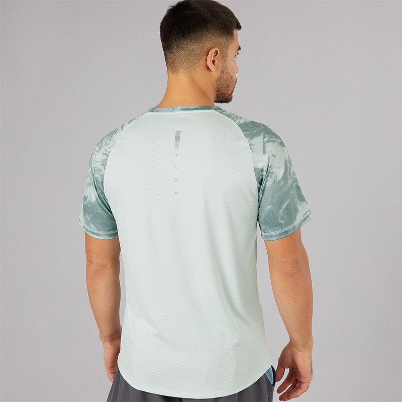 Puma Mens Run Velocity Marble Running Top Sea Glass