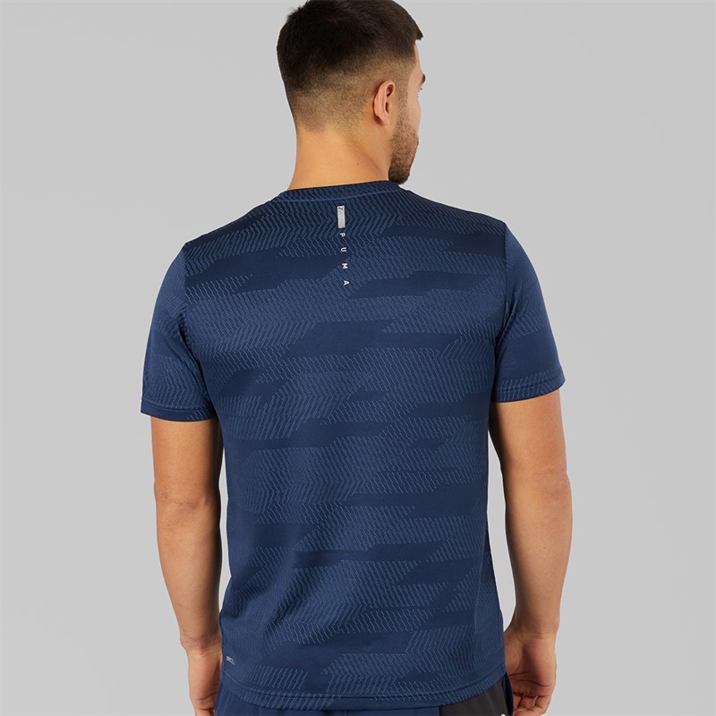 Puma Mens Flex Jacquard dryCELL Training Top Club Navy