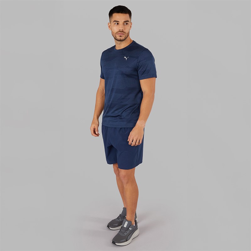 Puma Mens Flex Jacquard dryCELL Training Top Club Navy