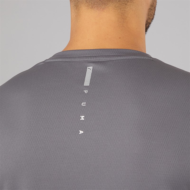 Puma Mens Flex Pocket Jacquard dryCELL Training Top Cool Dark Grey