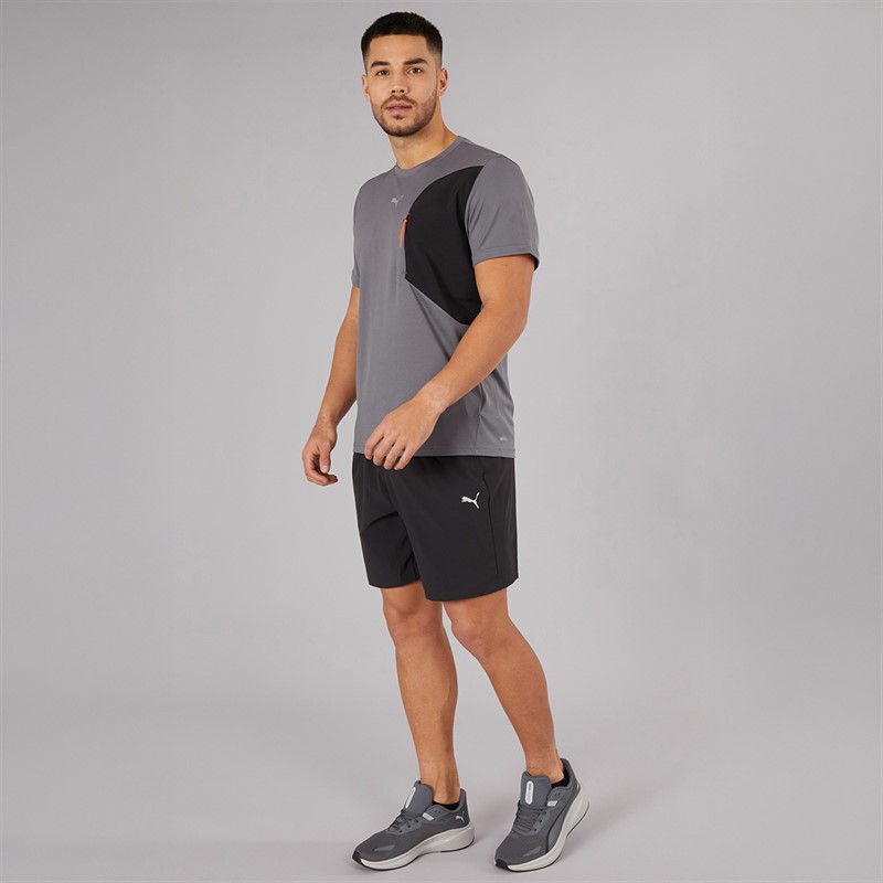 Puma Mens Flex Pocket Jacquard dryCELL Training Top Cool Dark Grey