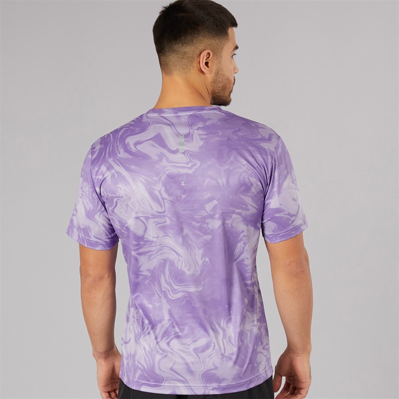 Puma Mens Train All Day Marble Print Training Top Crush Lilac