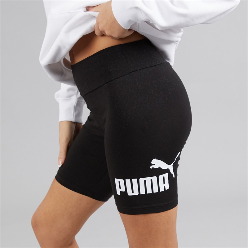 Puma Womens Essentials 7 Inch Logo Short Leggings Puma Black