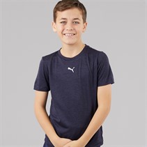 Puma Junior Boys Train All Day Essentials Heather T-Shirt New Navy