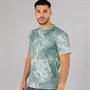 Puma Mens Train All Day Marble Print Training Top Sea Glass