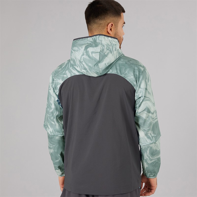 Puma Mens Run Lightweight Marble Running Jacket Grey/Blue