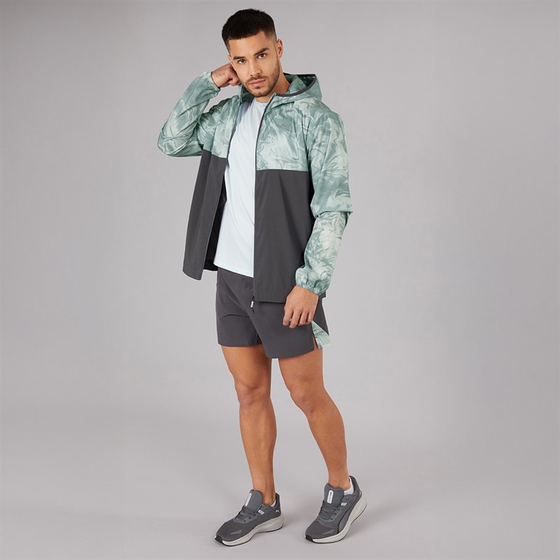 Puma Mens Run Lightweight Marble Running Jacket Grey/Blue
