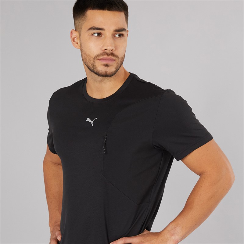 Puma Mens Flex Pocket Jacquard dryCELL Training Top Puma Black