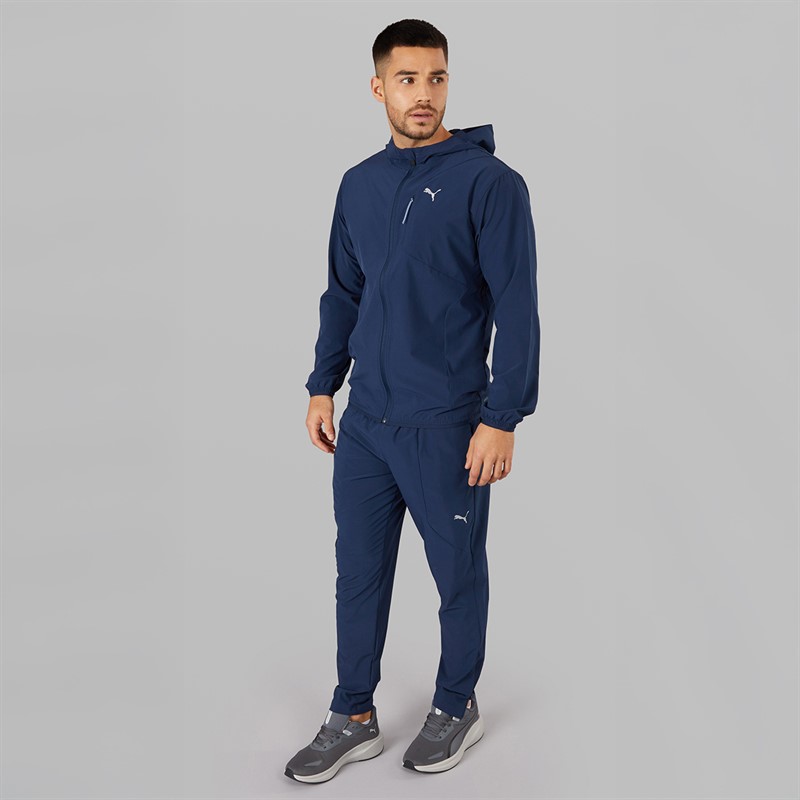 Puma Mens Flex Stretch Drycell Woven Training Jacket Club Navy