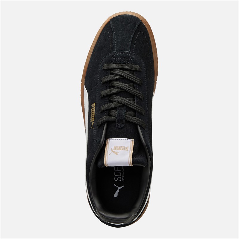 Puma Mens Club Kayzer Suede Trainers Black/White Puma Black/Puma White