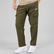Puma Mens Essentials Logo Woven Cargo Pants Loden Green