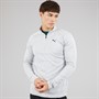 Puma Mens Train All Day Tech 1/4 Zip Training Top Light Grey Heather