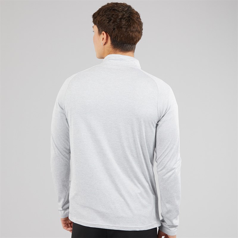 Puma Mens Train All Day Tech 1/4 Zip Training Top Light Grey Heather