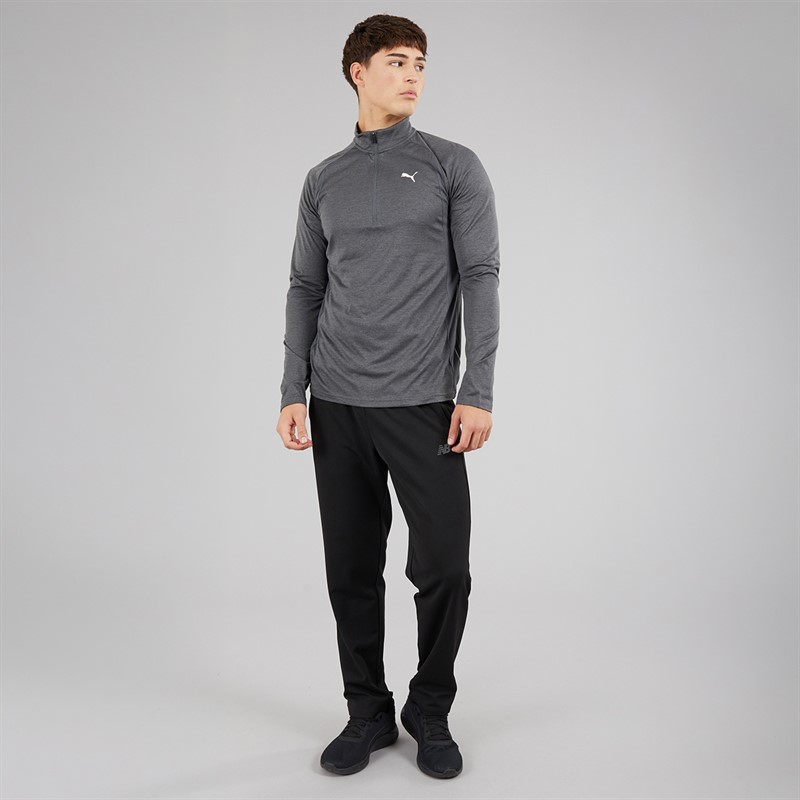 Puma Mens Train All Day Tech Heather 1/4 Zip Training Top Dusky Grey Dusky Grey Heather