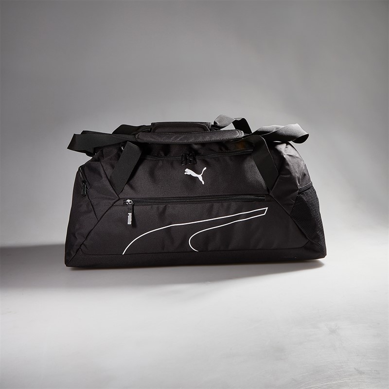 Puma Mens Fundamentals Medium Duffle Bag Puma Black