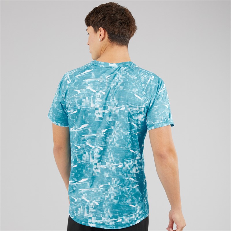 Puma Mens Run Velocity Print Running Top Speed Blue