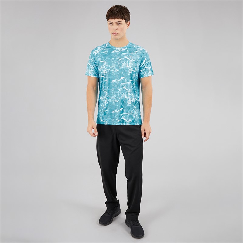 Puma Mens Run Velocity Print Running Top Speed Blue