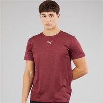 Puma Mens Train All Day Essentials Heather Cat Logo Training Top Ruby Shimmer Ruby Shimmer Heather