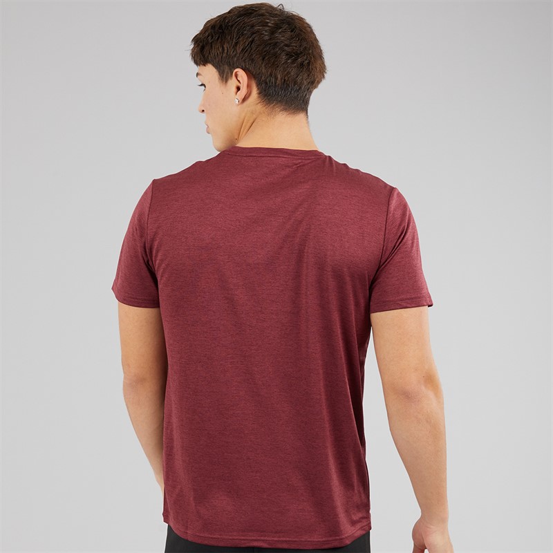 Puma Mens Train All Day Essentials Heather Cat Logo Training Top Ruby Shimmer Ruby Shimmer Heather