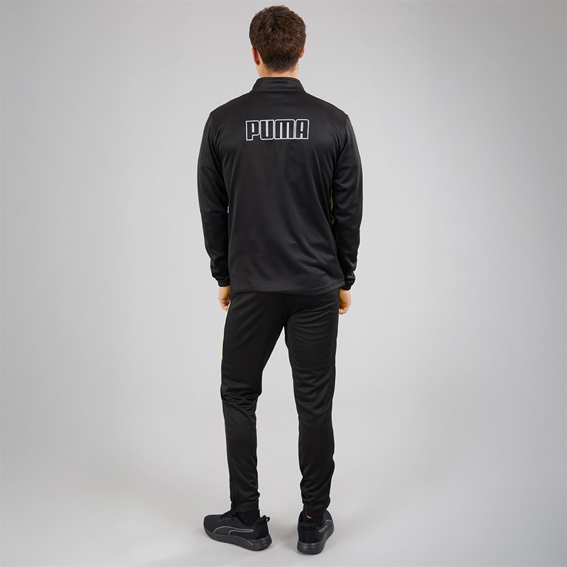 Puma Mens Team FNS Tracksuit Puma Black Puma Black/Yellow Alert