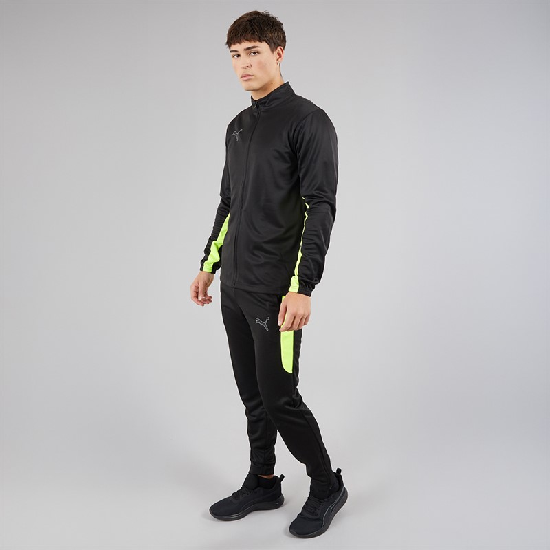 Puma Mens Team FNS Tracksuit Puma Black Puma Black/Yellow Alert