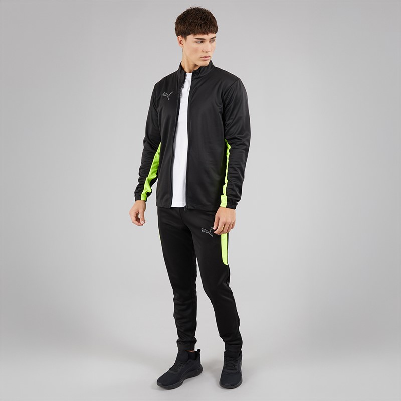Puma Mens Team FNS Tracksuit Puma Black Puma Black/Yellow Alert