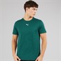 Puma Mens Train All Day Essentials Heather Cat Logo Training Top Green Terrain Green Terrain Heather
