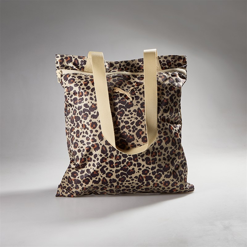 Puma Womens Pop Print Tote Bag Toasted Almond Toasted Almond/Animal Aop