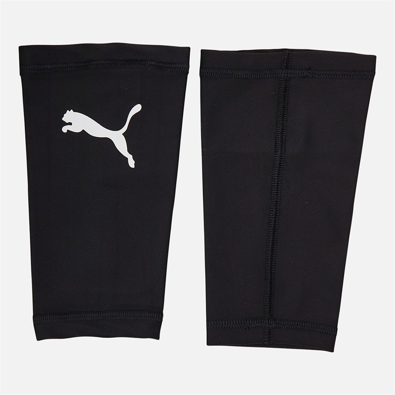 Puma Mens FTBLNXT Team Sleeve Shin Guards Black/Silver Puma Black/Metallic Silver