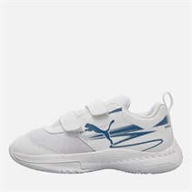 Puma Boys Varion II Velcro Trainers Puma White Puma White/Blue Horizon