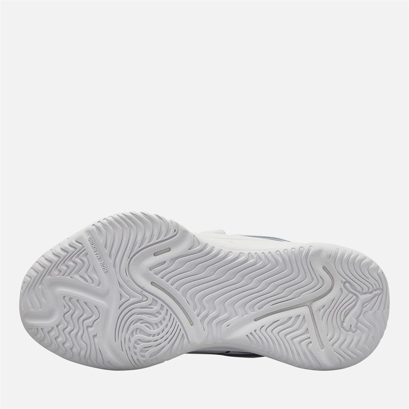 Puma Boys Varion II Velcro Trainers Puma White Puma White/Blue Horizon