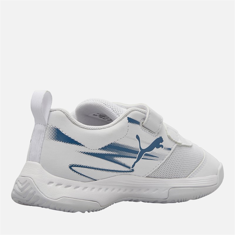 Puma Boys Varion II Velcro Trainers Puma White Puma White/Blue Horizon
