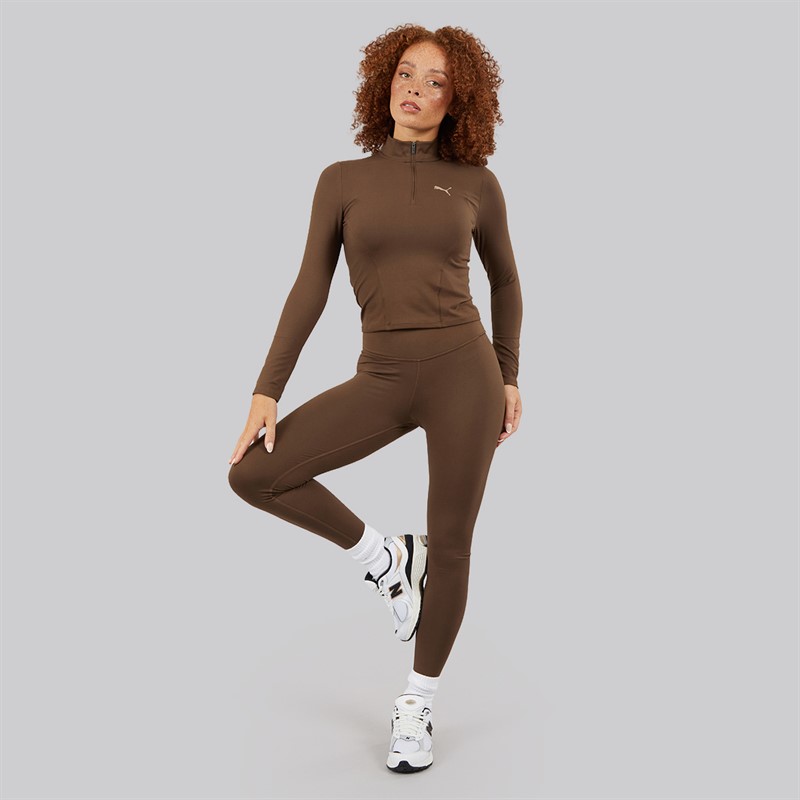 Puma Damen Train High Waist Training Tight Leggings Espresso Brown