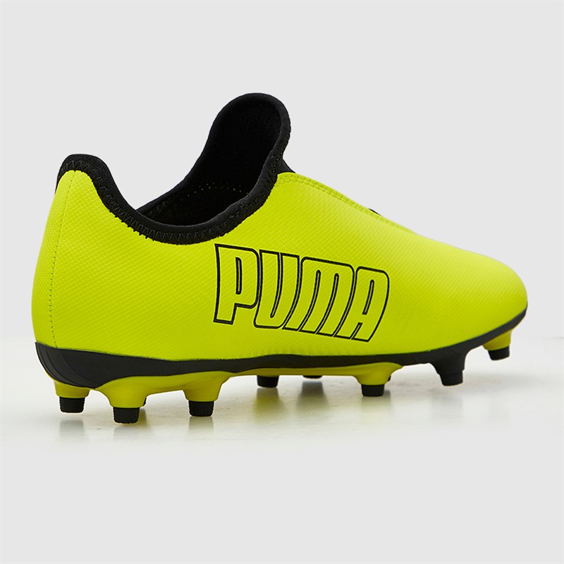 Puma Finesse bez sznurowadeł buty piłkarskie FG dla młodego chłopca kolor Yellow Alert