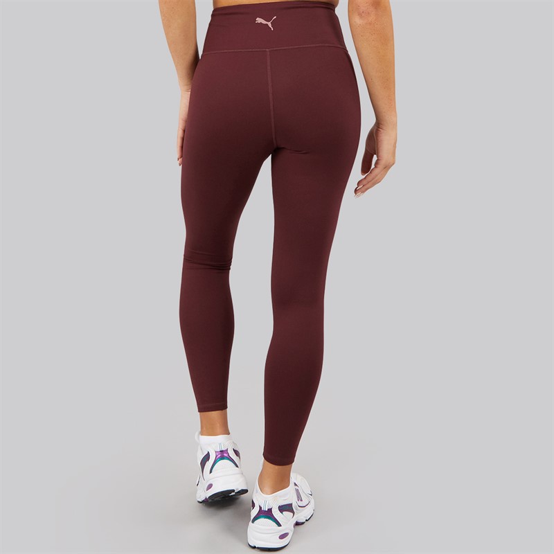 Puma Dame Træn Høj Talje Trænings Tights Leggings Aubergine