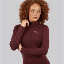 Puma Damen Train 1/2 Zip Trainingsoberteil Aubergine
