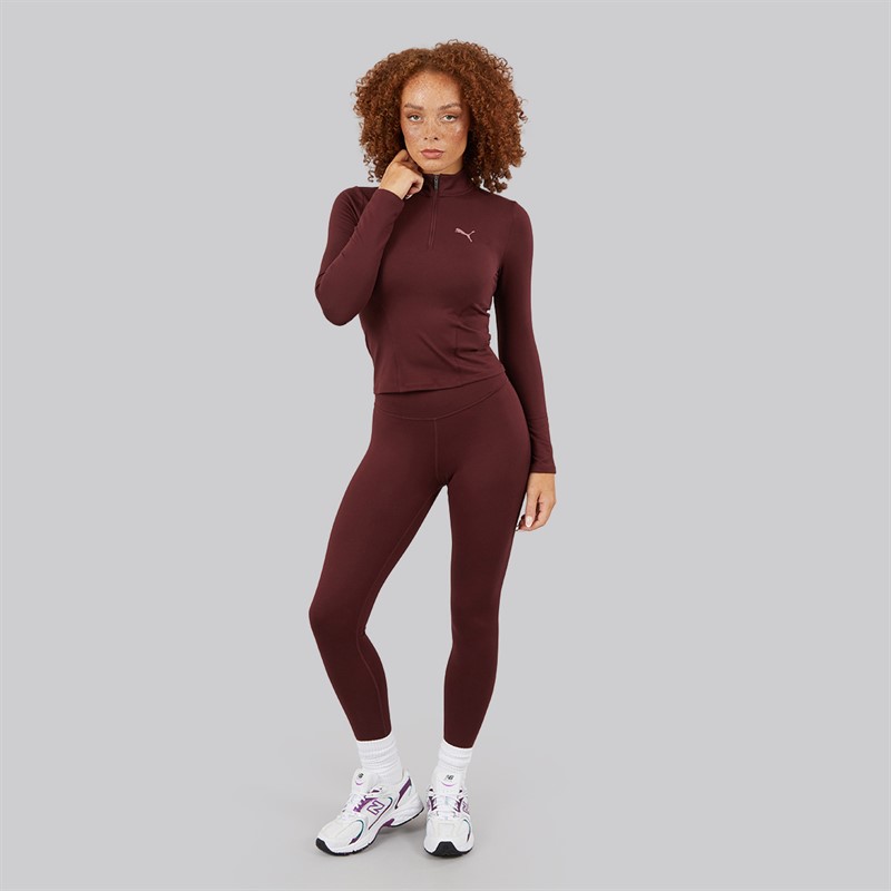 Puma Damen Train 1/2 Zip Trainingsoberteil Aubergine