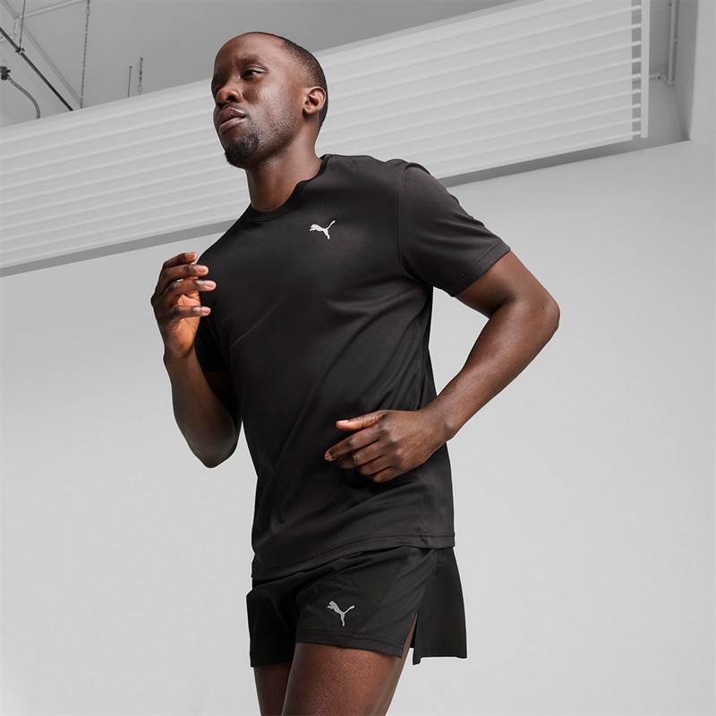 Puma Herre Grafik Løb Hurtigere Løbe Top Puma Black