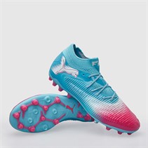 Puma Mens Future 8 Ultimate Re-Charge MG Multi Ground Football Boots Hero Blue/White/Sunset Pink
