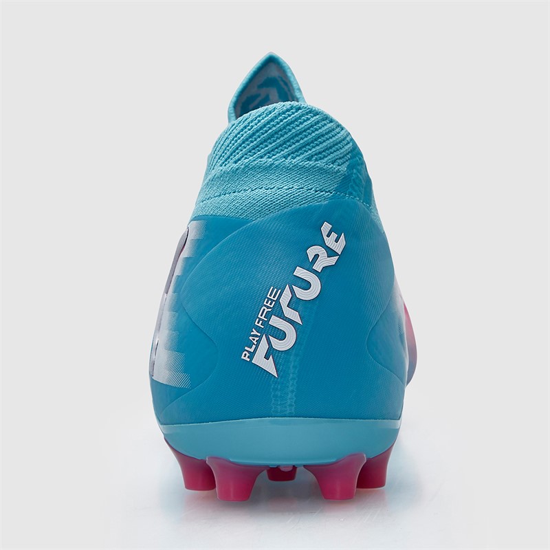 Puma Mens Future 8 Ultimate Re-Charge MG Multi Ground Football Boots Hero Blue/White/Sunset Pink